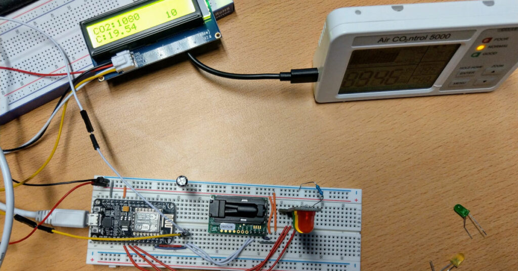 Picture of experimental network CO2 meter