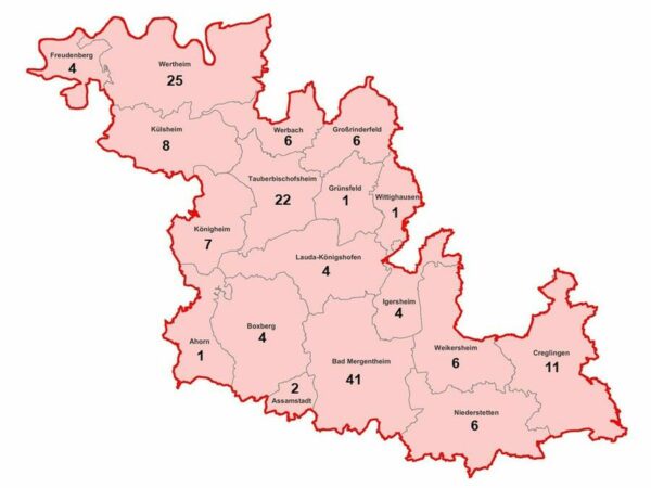 Corona-Fälle im Main Tauber Kreis