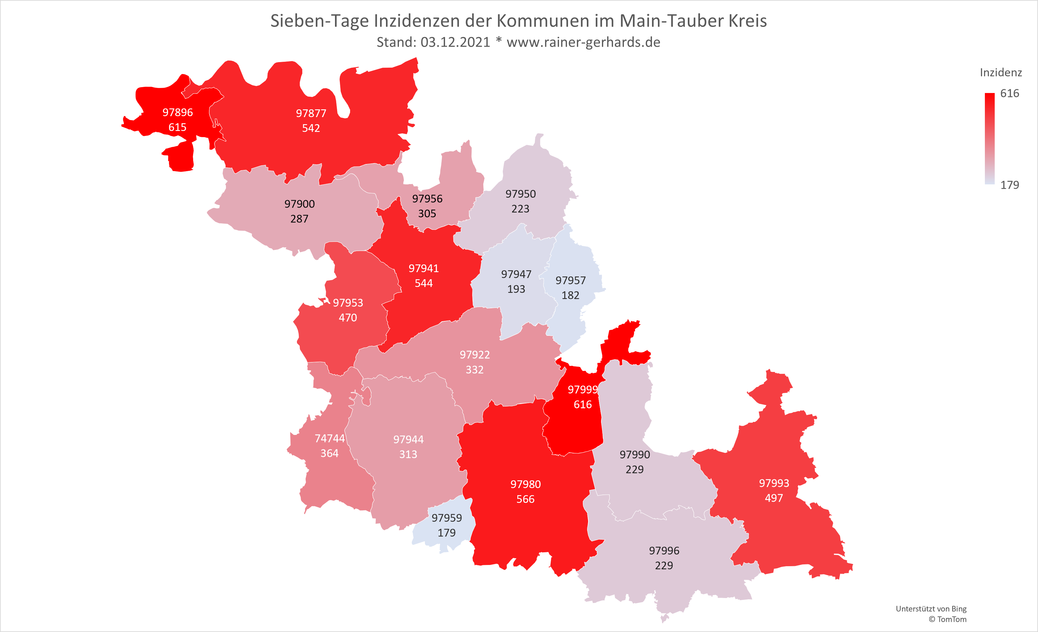Corona-Fälle im Main Tauber Kreis