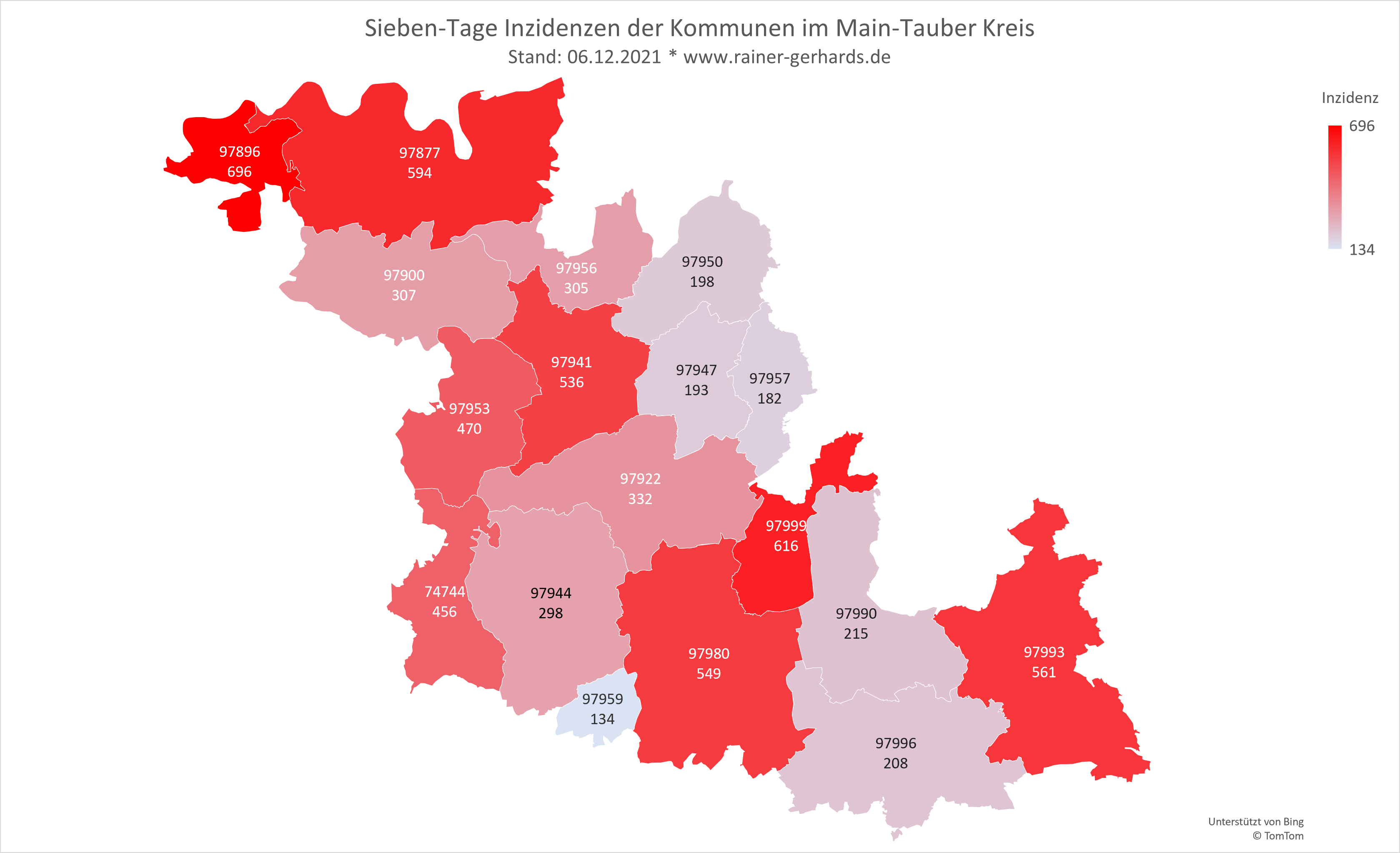 Corona-Fälle im Main Tauber Kreis