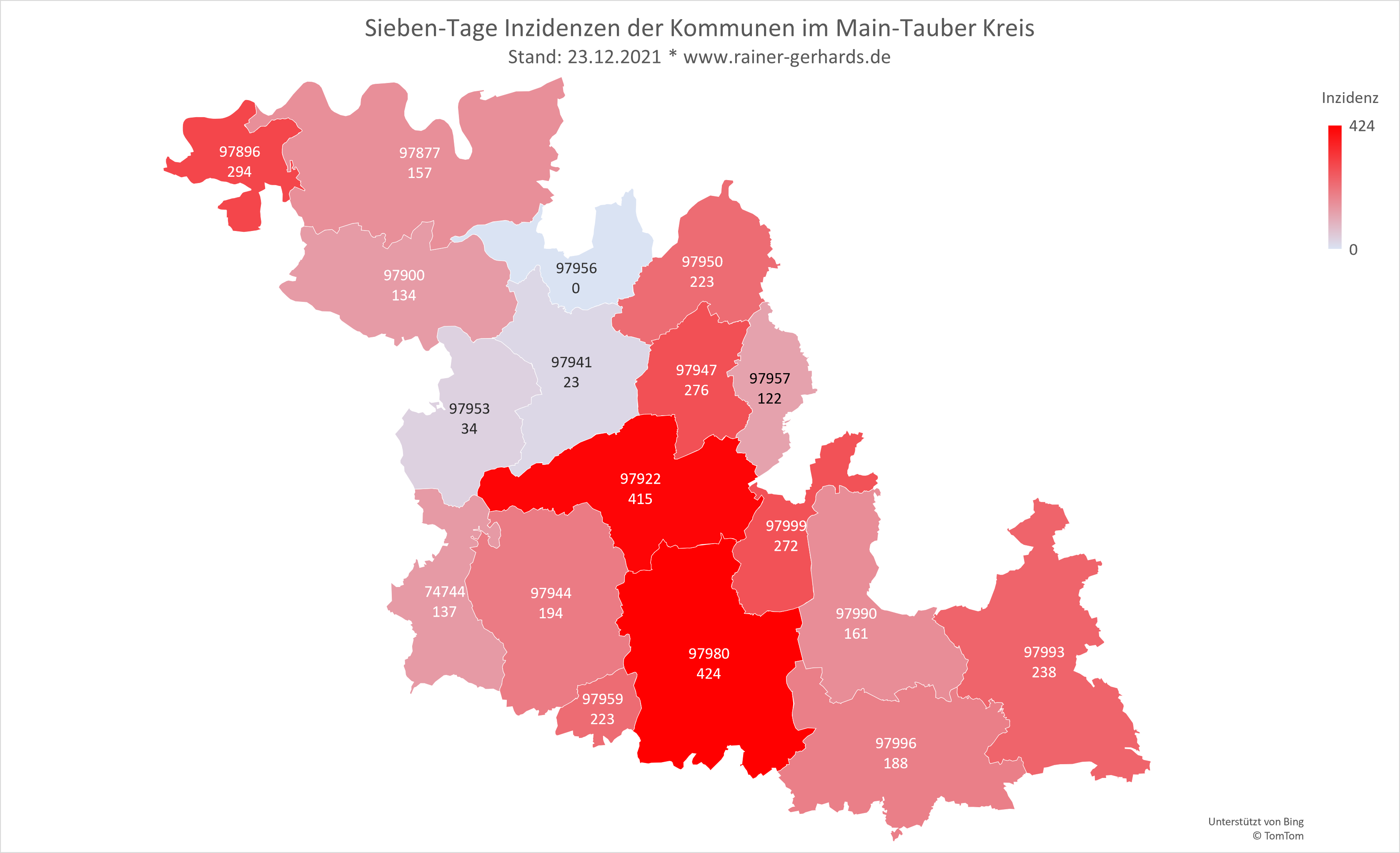 Corona-Fälle im Main Tauber Kreis