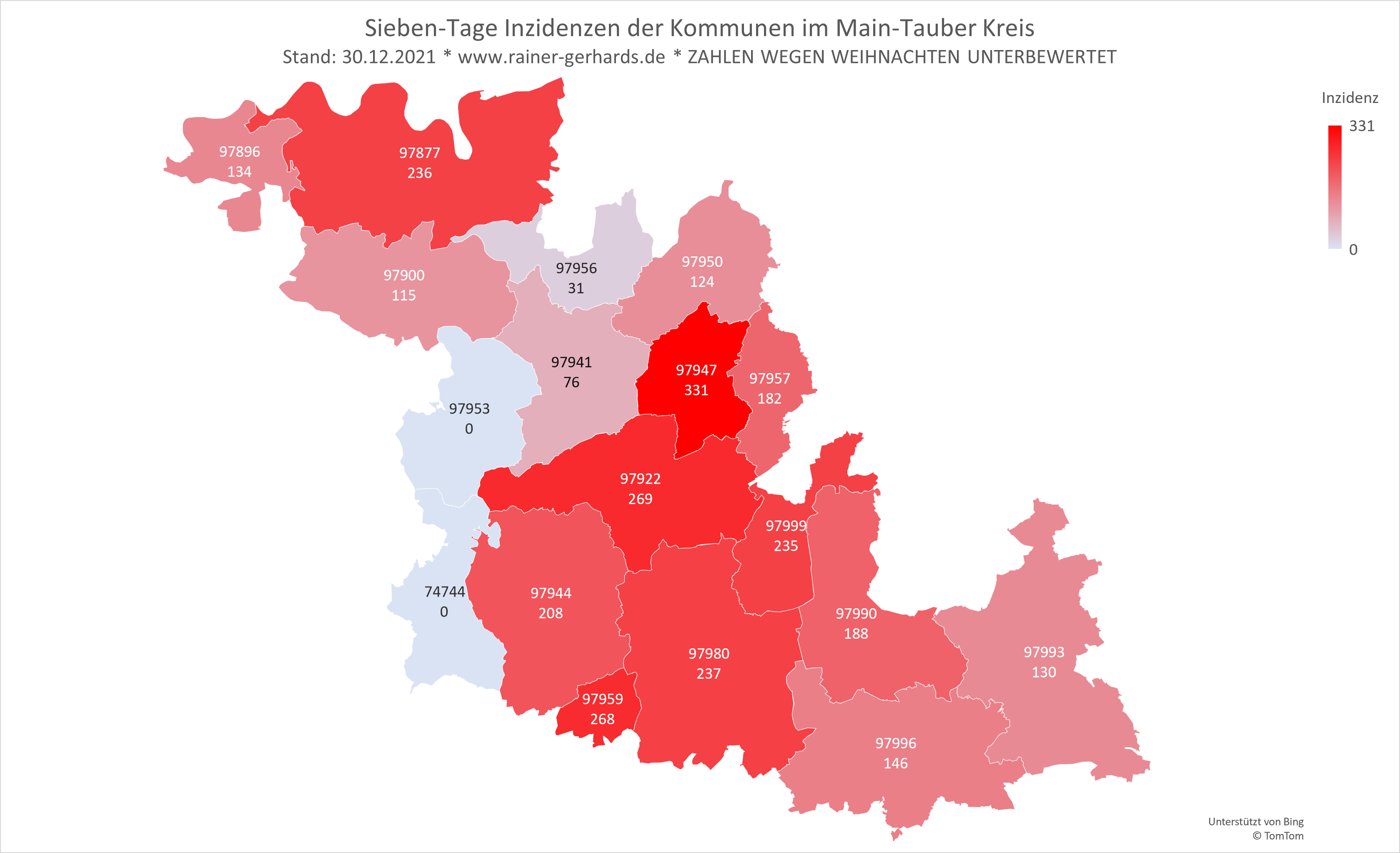 Corona-Fälle im Main Tauber Kreis