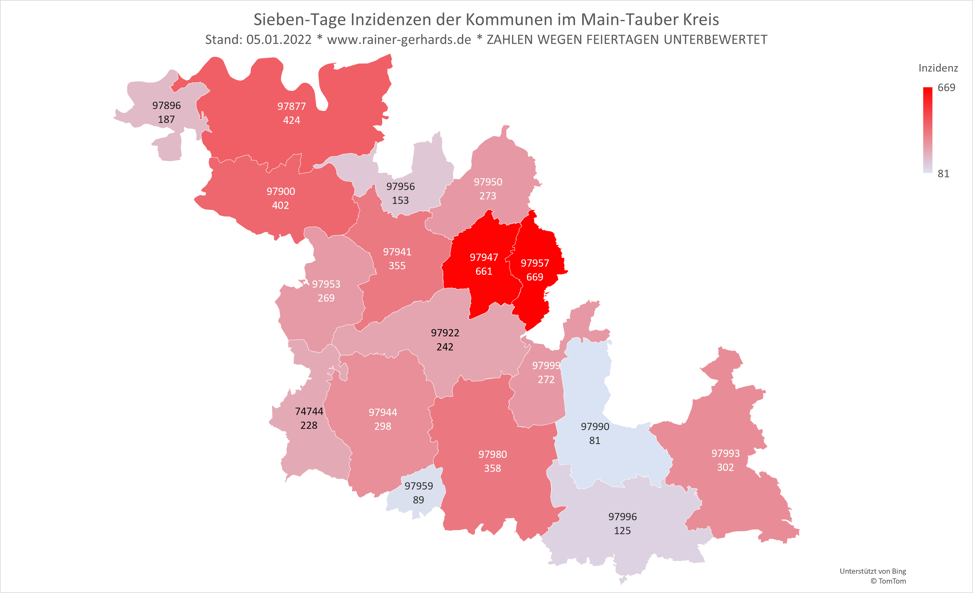 Corona-Fälle im Main Tauber Kreis