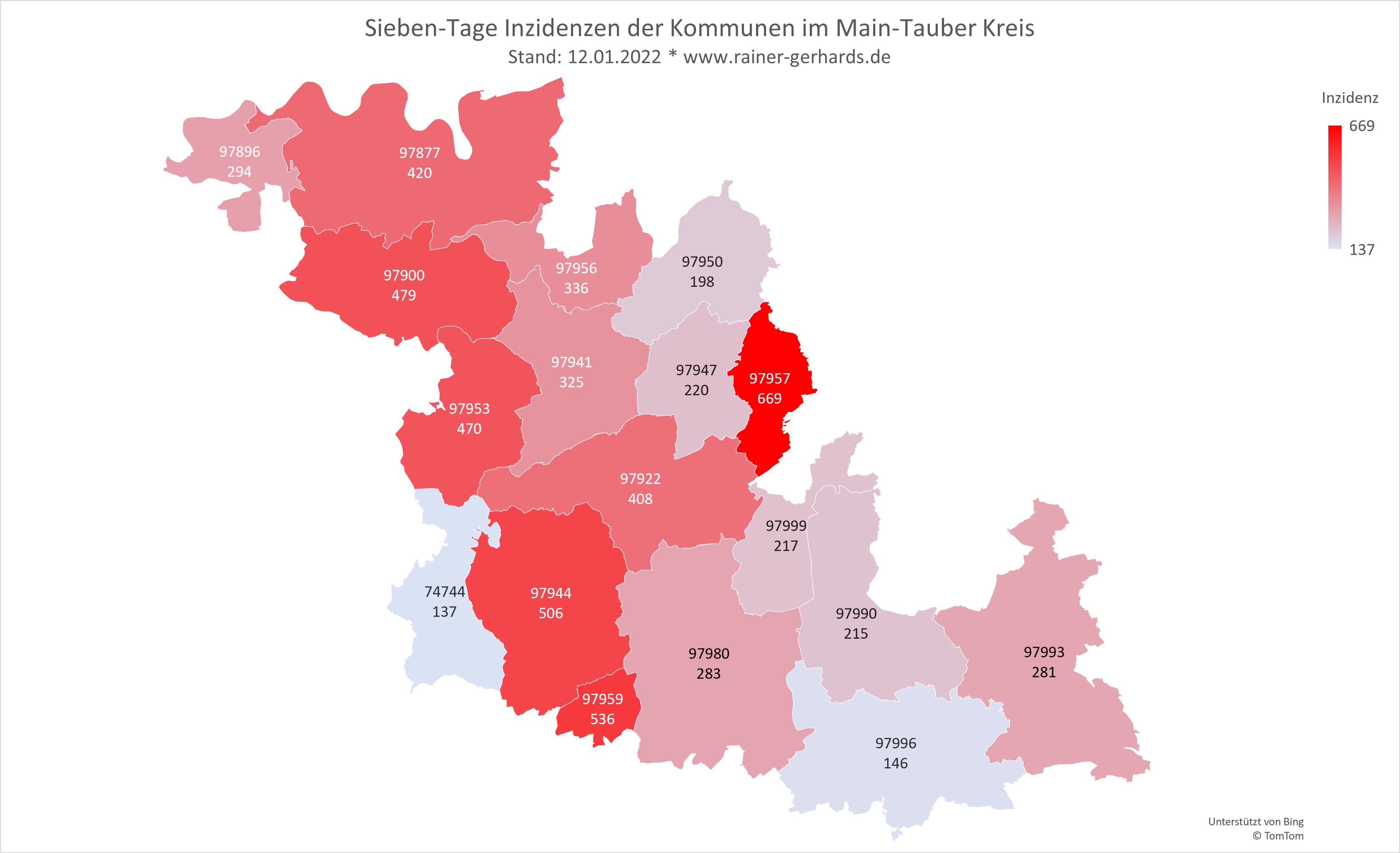 Corona-Fälle im Main Tauber Kreis