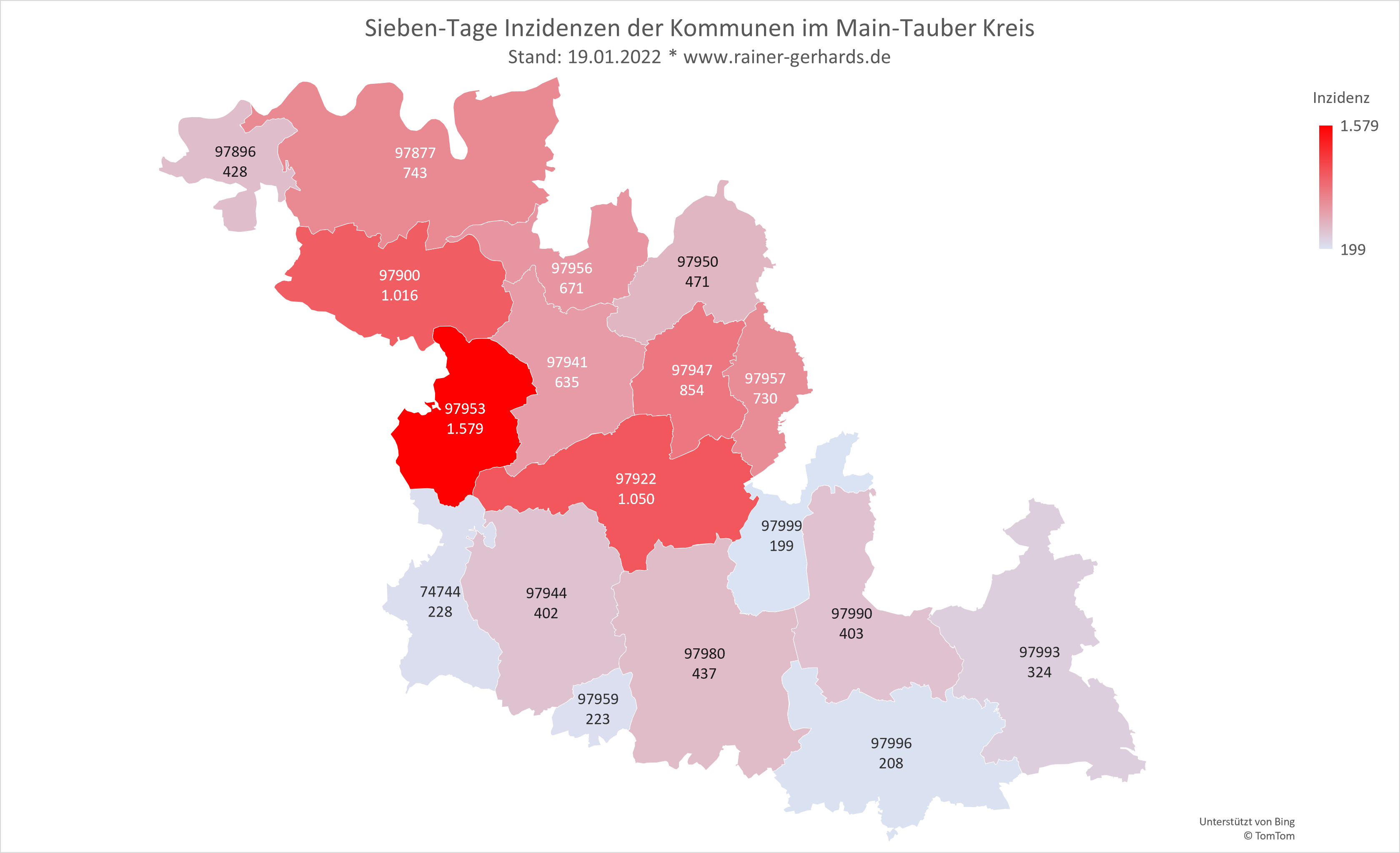 Corona-Fälle im Main Tauber Kreis