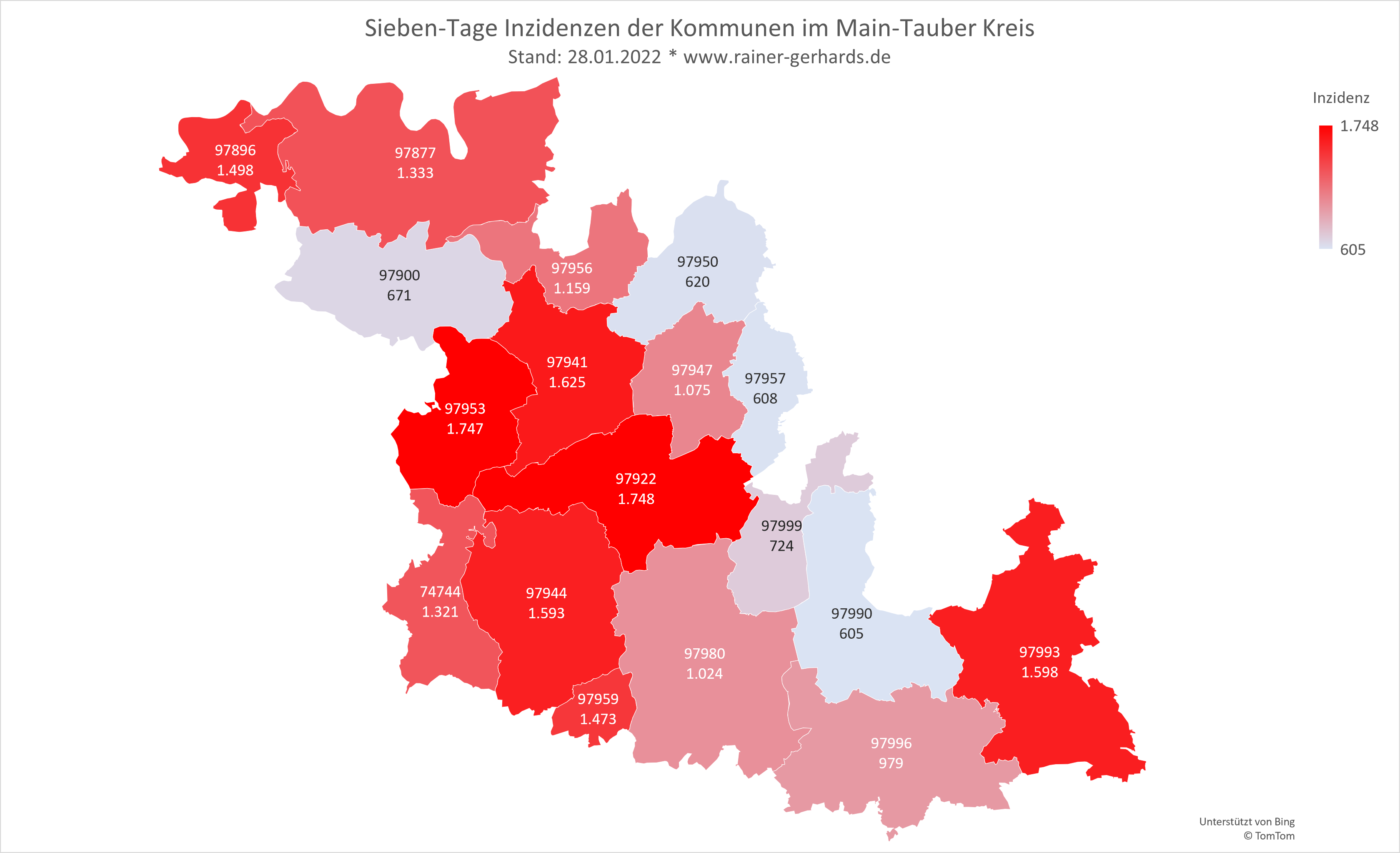 Corona-Fälle im Main Tauber Kreis