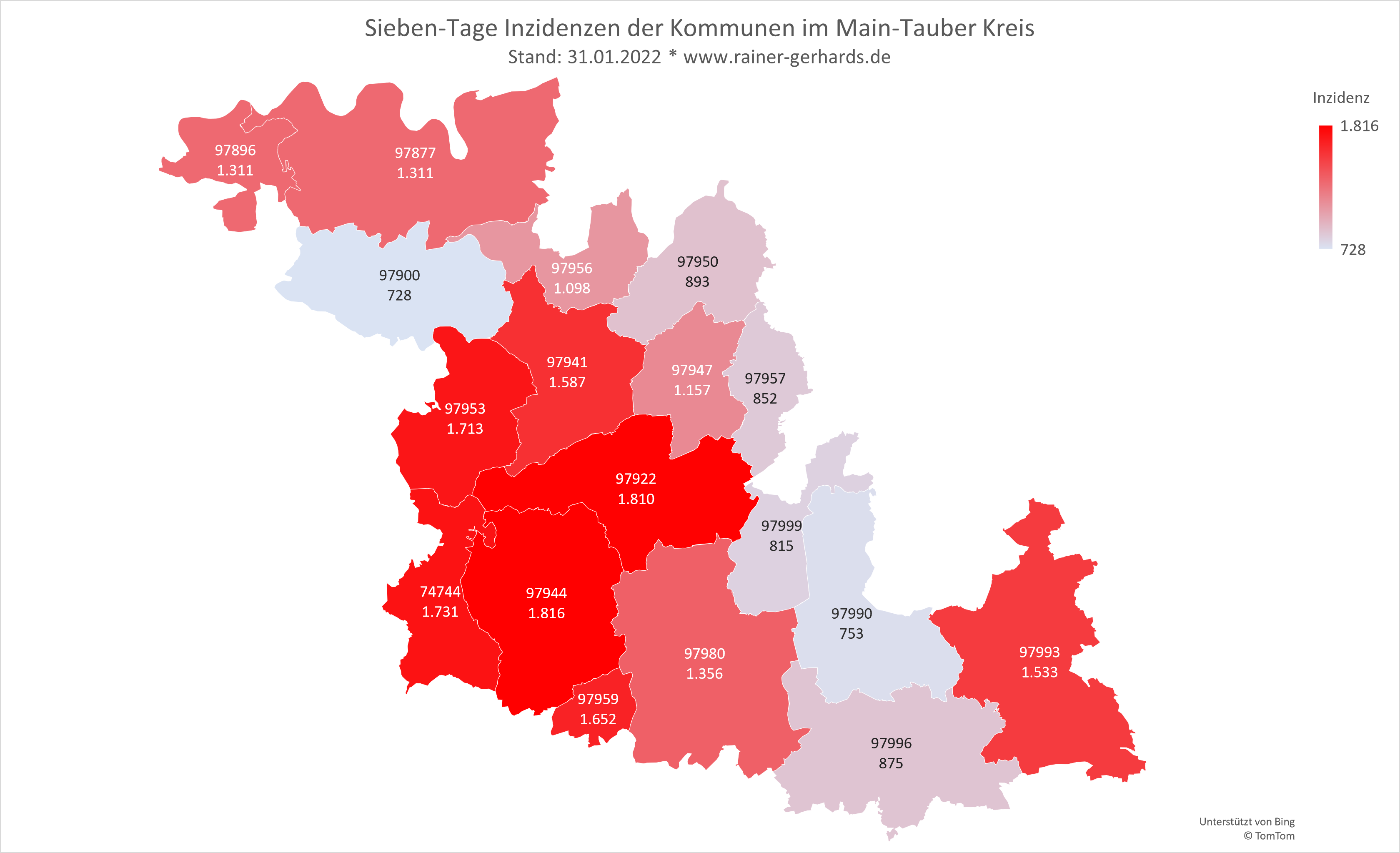 Corona-Fälle im Main Tauber Kreis