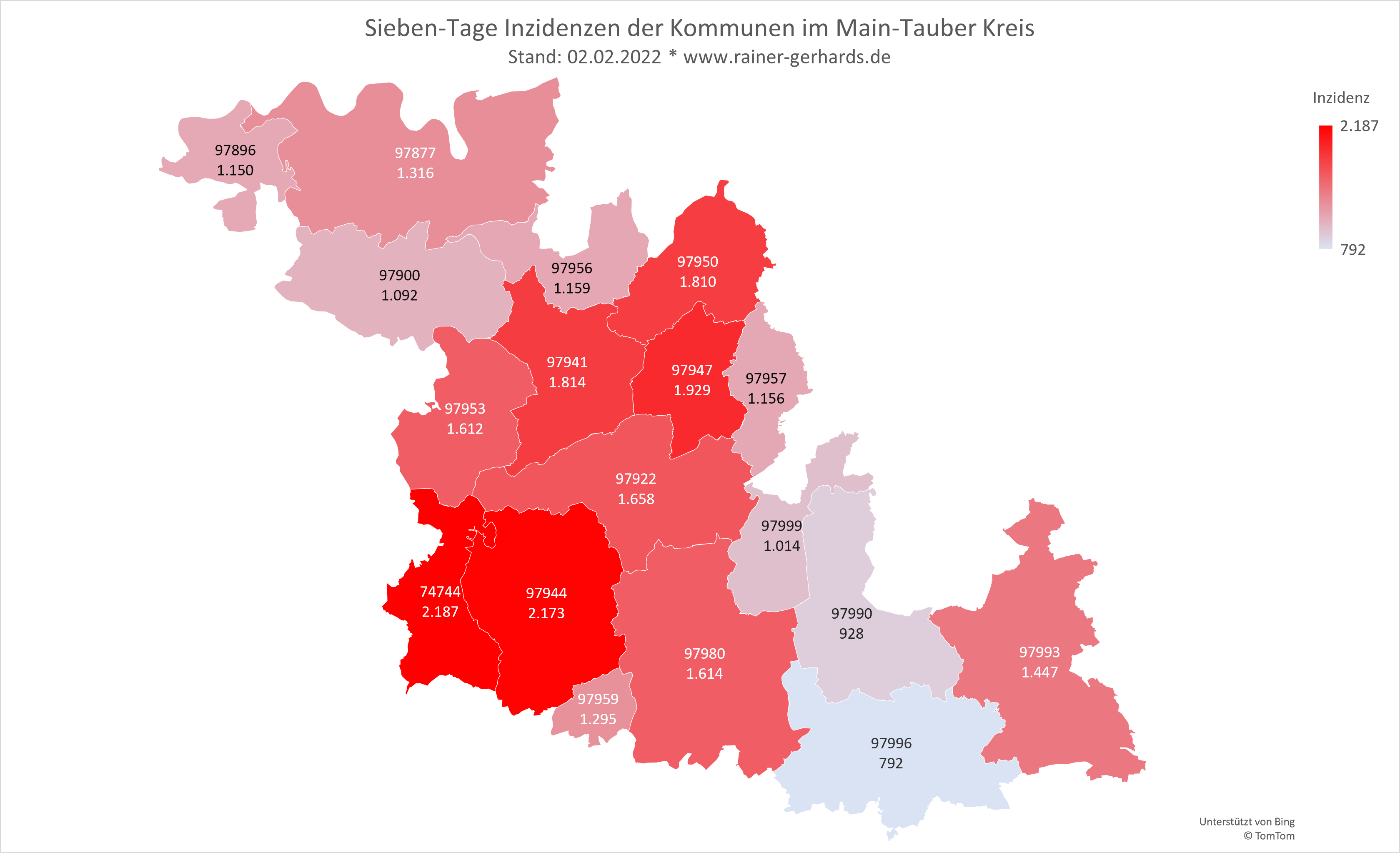 Corona-Fälle im Main Tauber Kreis