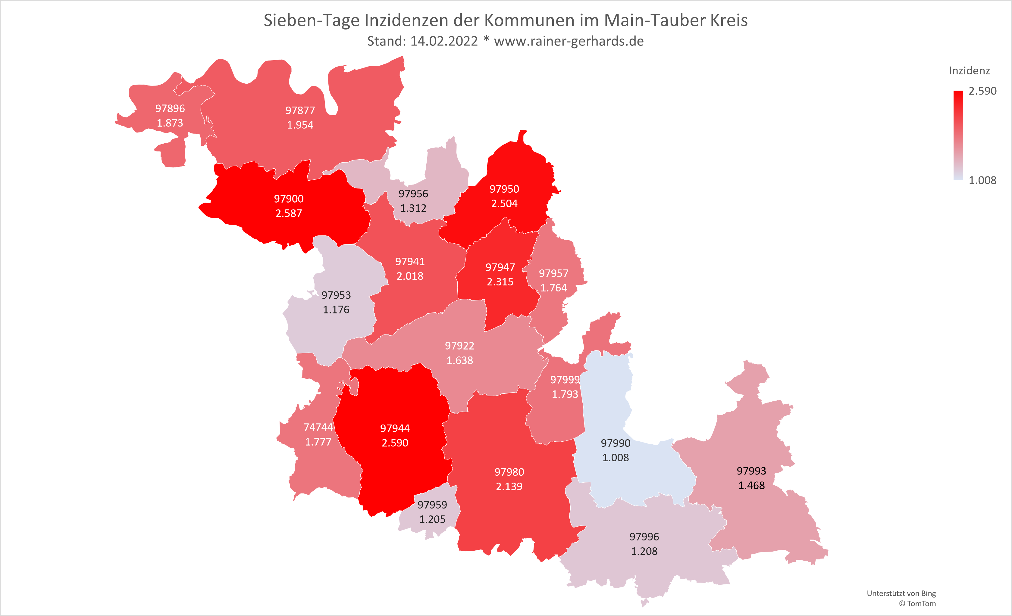 Corona-Fälle im Main Tauber Kreis
