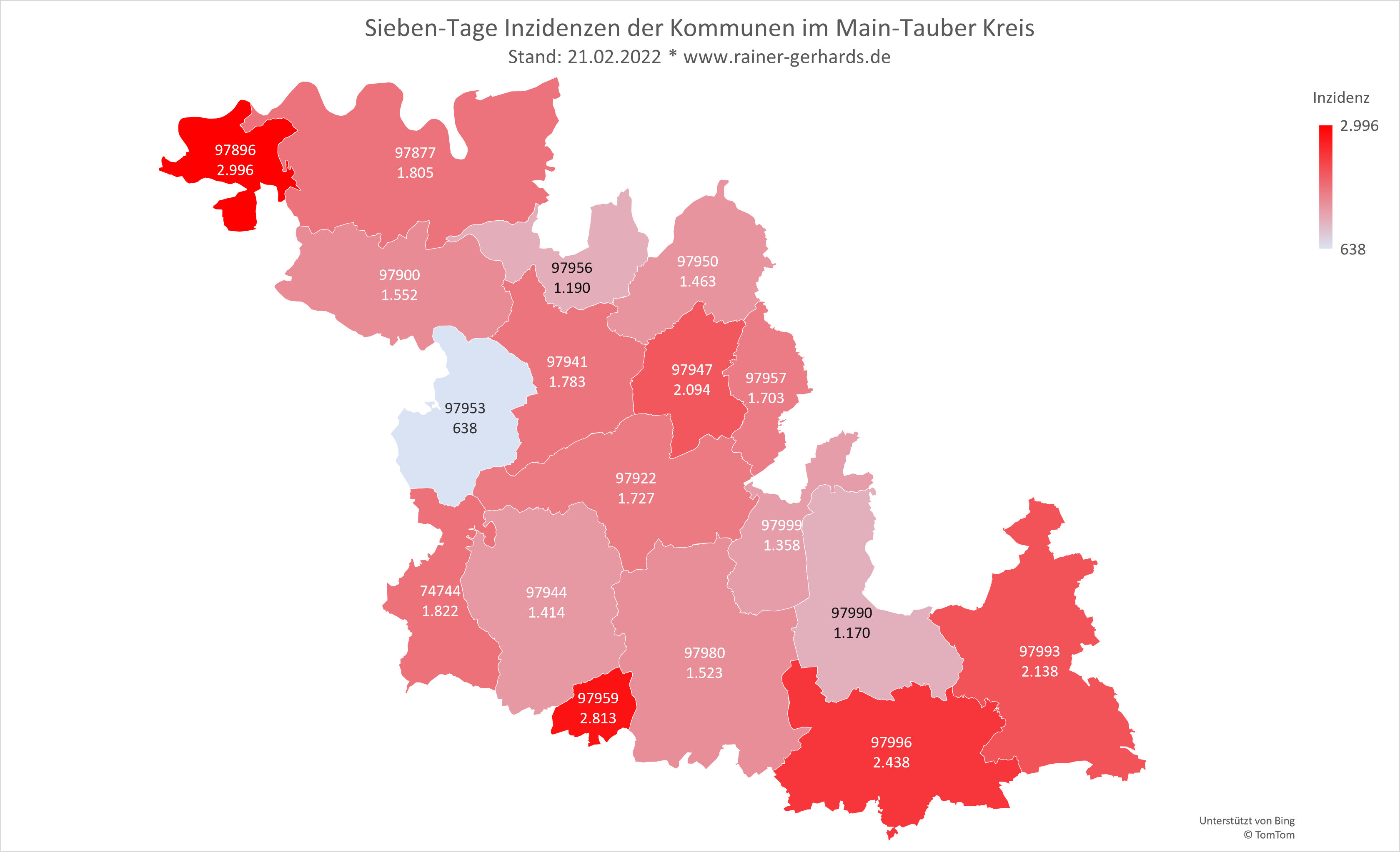 Corona-Fälle im Main Tauber Kreis