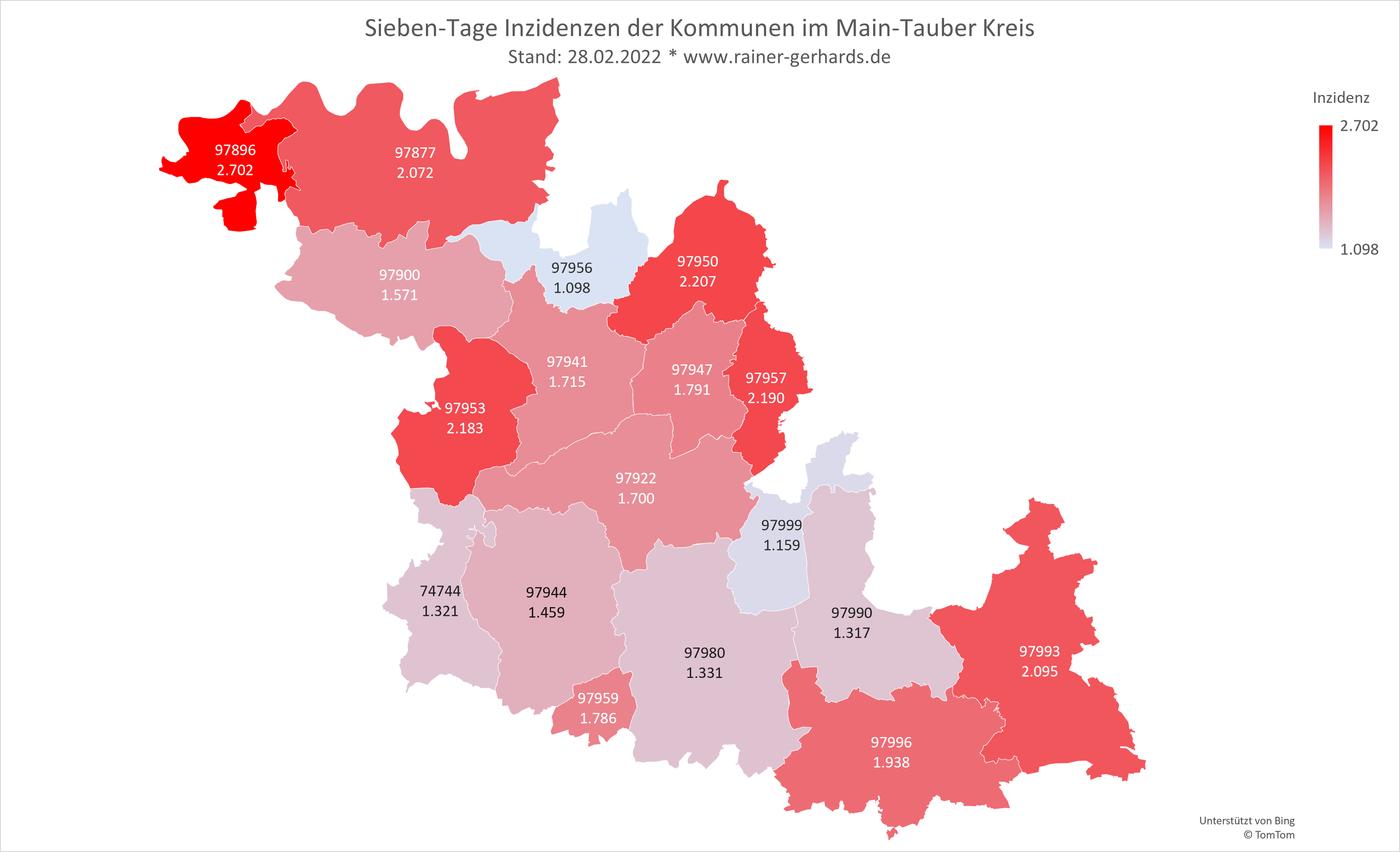 Corona-Fälle im Main Tauber Kreis
